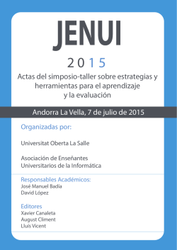 Actas del simposio-taller sobre estrategias y