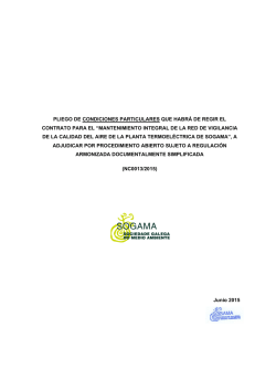 PLIEGO DE CONDICIONES PARTICULARES QUE HABRÁ DE
