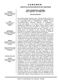 Acta de la XXVIII Reunión del CONUMER.