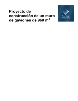 Proyecto de construcción de un muro de gaviones de 960 m