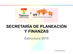 secretar&iacute;a de planeaci&oacute;n y finanzas 2015