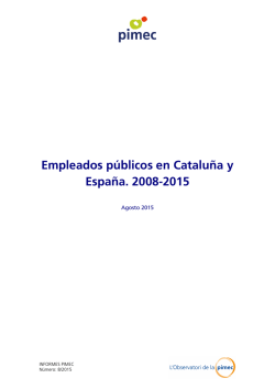 Empleados públicos en Cataluña y España. 2008-2015