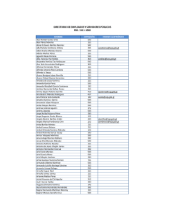 DIRECTORIO DE EMPLEADOS Y SERVIDORES PÚBLICOS PBX