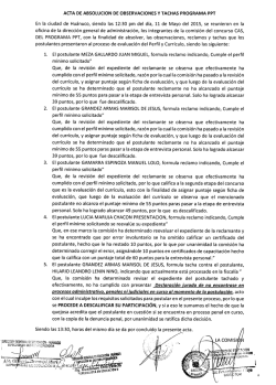 acta de absolucion de observaciones y tachas