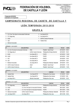 cadete femenino- grupo - federación de voleibol de castilla y león