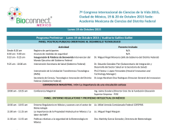 7º Congreso Internacional de Ciencias de la Vida 2015, Ciudad de