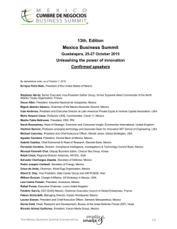 Speakers - México Cumbre de Negocios