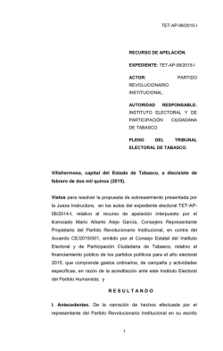 TET-AP-06-2015-I  - Tribunal Electoral de Tabasco