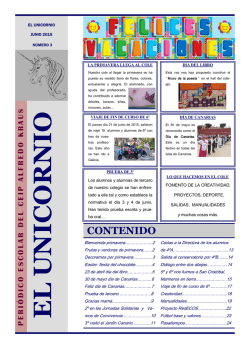 EL U N ICO RNIO - CEIP Alfredo Kraus