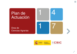 Plan de Actuación Área de Ciencias Agrarias CSIC