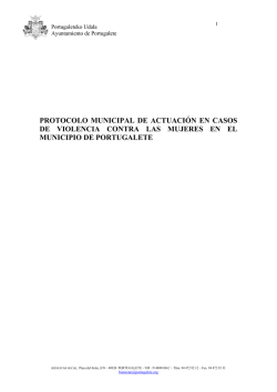 PROTOCOLO MUNICIPAL DE ACTUACI&Oacute;N EN