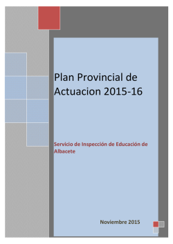 Plan provincial de actuación 2015-16