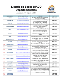 Directorio Sedes Departamentales
