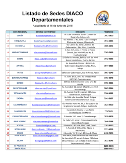 Directorio Sedes Departamentales
