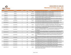 UBICACIÓN DE CASILLAS PROCESO ELECTORAL 2014