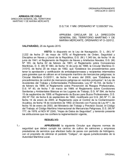 dispone normas de seguridad que deben cumplir los