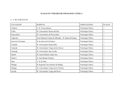 Plazas en Unidades de Psicolog&iacute;a Cl&iacute;nica.