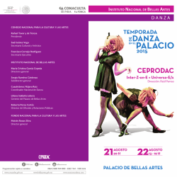 palacio de bellas artes - Coordinación Nacional de Danza