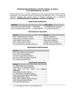 Ordinaria No. 39-2015 - Municipalidad de Alajuela