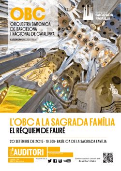 l`obc a la sagrada família el rèquiem de fauré