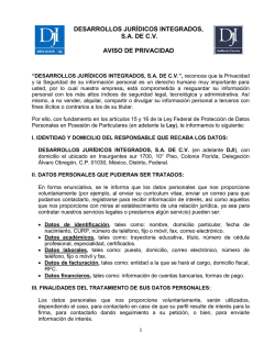 Aviso de Privacidad