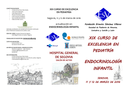XIX Curso excelencia en pediatría: Endocrinología Infantil