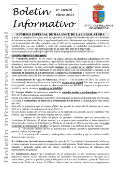 boletín especial balance - Ayuntamiento de Castellanos de Moriscos