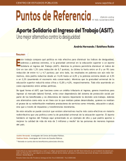 Aporte solidario al ingreso del trabajo (ASIT): Una mejor alternativa