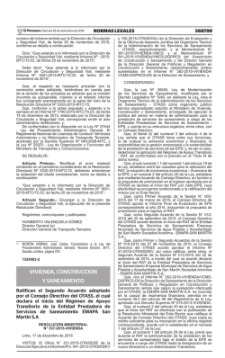 VIVIENDA, CONSTRUCCION Y SANEAMIENTO