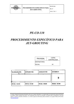 pe-co-110 procedimiento específico para jet-grouting