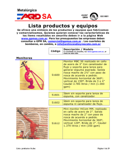 Lista productos y equipos