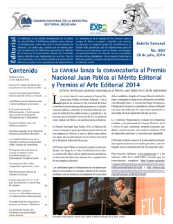 Editorial Contenido La CANIEM lanza la convocatoria al Premio