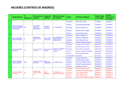 MUJERES (CENTROS DE MADRES)
