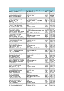 Horario de atención a padres y madres