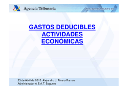 GASTOS DEDUCIBLES ACTIVIDADES ECONÓMICAS