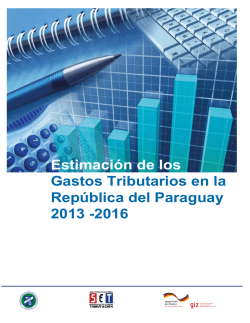 Estimación de los Gastos Tributarios en la República del Paraguay
