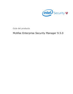 Enterprise Security Manager 9.5.0 Guía del producto