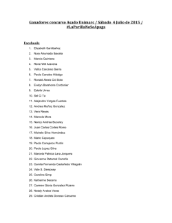 Ganadores concurso Asado Unimarc / Sábado 4 Julio de 2015