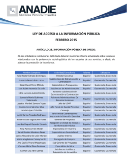 LEY DE ACCESO A LA INFORMACIÓN PÚBLICA FEBRERO 2015