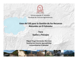 Usos del GIS para la Gestión de los Recursos Naturales en