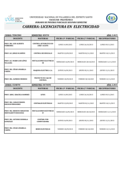 CARRERA: LICENCIATURA EN ELECTRICIDAD