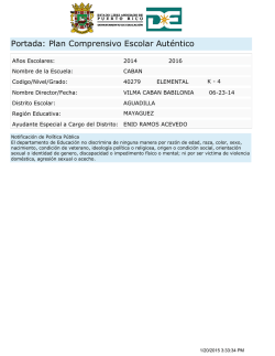 Portada: Plan Comprensivo Escolar Auténtico