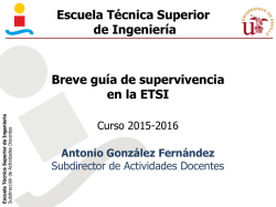 Guía para nuevos alumnos de la ETSI