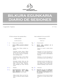 BILKURA EGUNKARIA DIARIO DE SESIONES