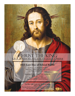 calendario 2015 - Christ the King Roman Catholic Church