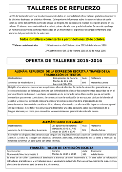 DIFUSIÓN TALLERES 2015-16