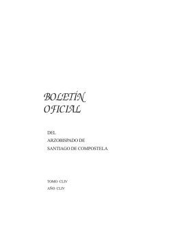 bolet&iacute;n oficial - Archidi&oacute;cesis de Santiago de Compostela