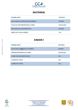 MATERNAL KINDER I - Colegio Casa Azul