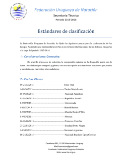 Criterios Selectivos 2015-2016 - Federación Uruguaya De Natación