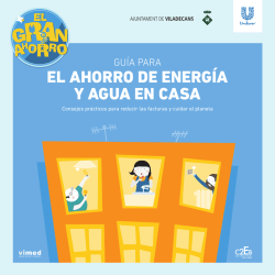 EL AHORRO DE ENERGÍA Y AGUA EN CASA